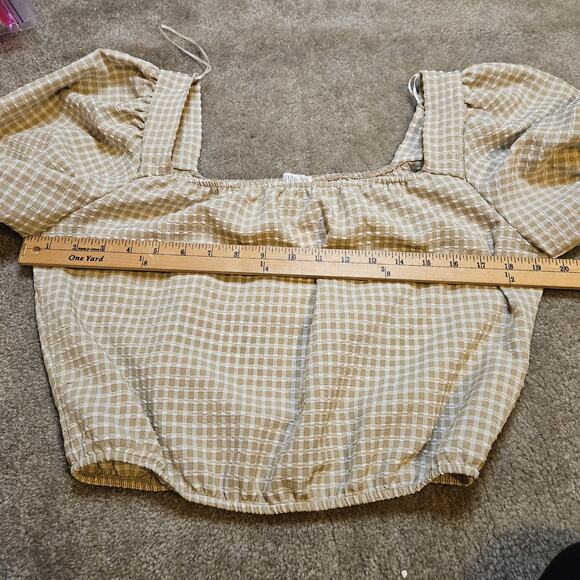 Sienna Sky Small S Checkered Light Tan White Checkered Scoop Oversized NEW NWT - Picture 10 of 10